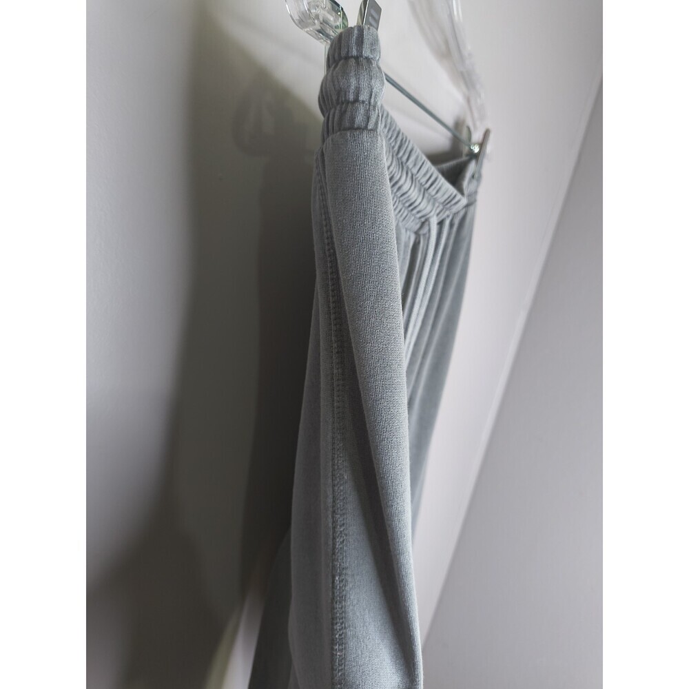Lazy Sunday Women Charcoal Gray Wide Leg Sweatpants Drawstring Fleece Lounge L - Picture 3 of 14